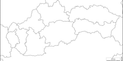 Карта Словакии пустой 